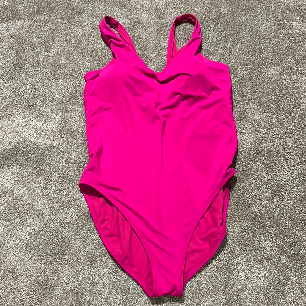 Pink one piece swimsuit